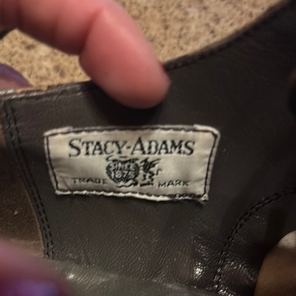 Stacy Adams Black Oxfords‎ with Smooth Leather and Closed Lacing - Picture 7 of 7